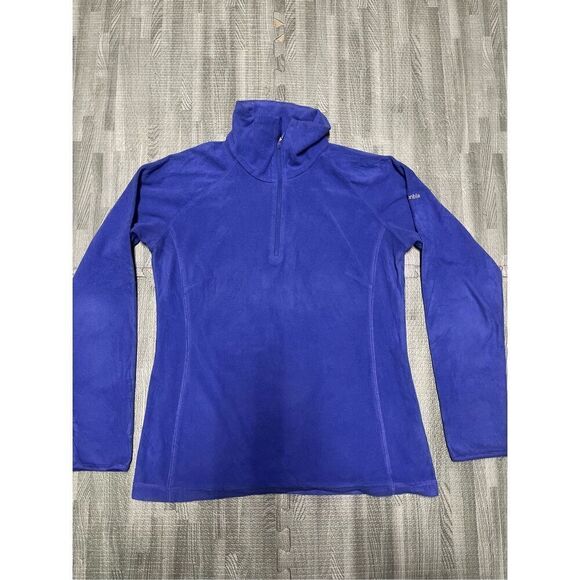 Columbia Fleece Pullover Shirt Womens M Long Sleeve Mock Neck Polyester 1/4 Zip - Picture 1 of 6
